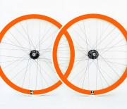 Orange Single speed wheelset